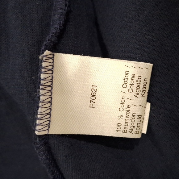 LACOSTE Navy Blue Boat Neck Long Sleeve Sweater with Stripes - Picture 5 of 7